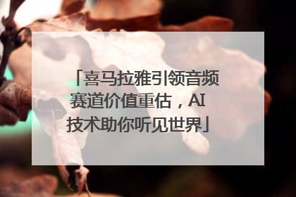 喜马拉雅引领音频赛道价值重估，AI技术助你听见世界