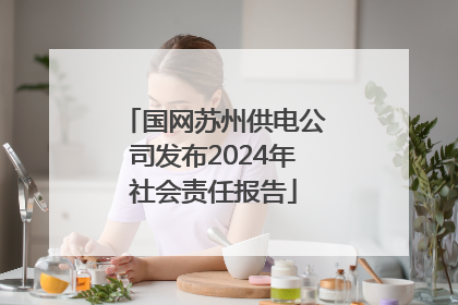 国网苏州供电公司发布2024年社会责任报告