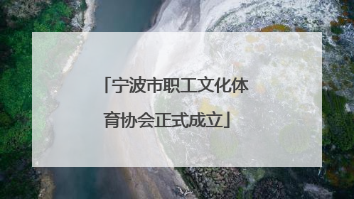 宁波市职工文化体育协会正式成立