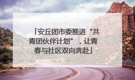 安丘团市委推进“共青团伙伴计划”，让青春与社区双向奔赴