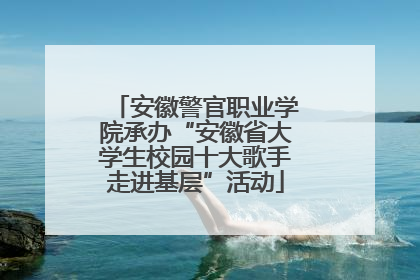 安徽警官职业学院承办“安徽省大学生校园十大歌手走进基层”活动