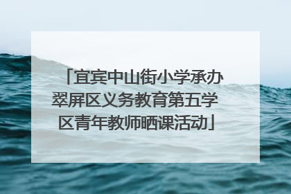 宜宾中山街小学承办翠屏区义务教育第五学区青年教师晒课活动