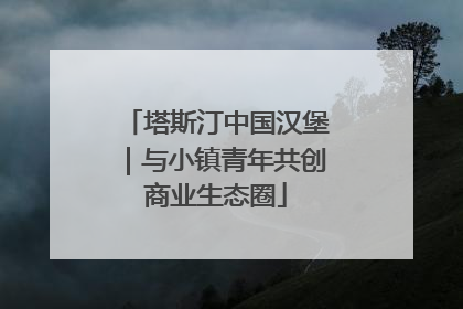 塔斯汀中国汉堡｜与小镇青年共创商业生态圈