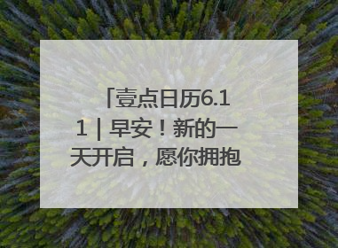壹点日历6.11｜早安！新的一天开启，愿你拥抱希望，追逐梦想