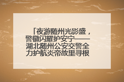 夜游随州光影盛，警徽闪耀护安宁——湖北随州公安交警全力护航炎帝故里寻根节夜游活动侧记