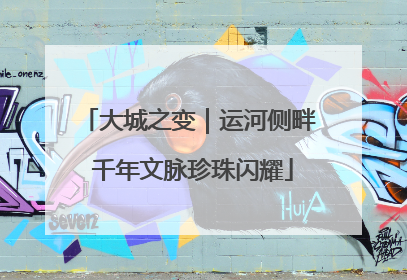 大城之变｜运河侧畔 千年文脉珍珠闪耀