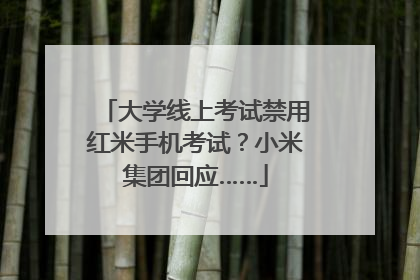 大学线上考试禁用红米手机考试？小米集团回应……