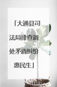 大通县司法局排查调处矛盾纠纷惠民生