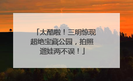 太酷啦！三明惊现超绝宝藏公园，拍照遛娃两不误！