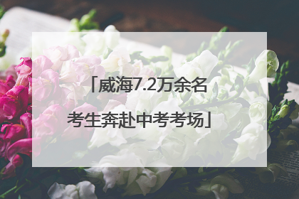 威海7.2万余名考生奔赴中考考场
