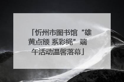 忻州市图书馆“雄黄点额 系彩绳”端午活动温馨落幕