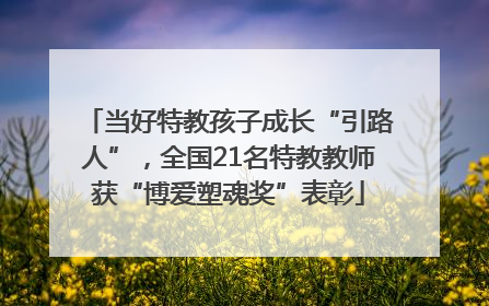 当好特教孩子成长“引路人”，全国21名特教教师获“博爱塑魂奖”表彰