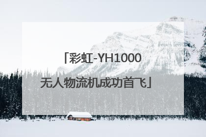 彩虹-YH1000无人物流机成功首飞