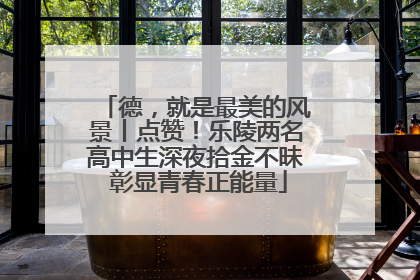 德，就是最美的风景丨点赞！乐陵两名高中生深夜拾金不昧 彰显青春正能量