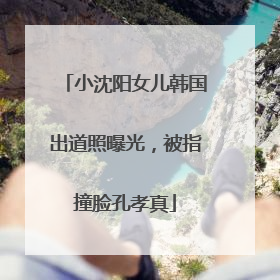 小沈阳女儿韩国出道照曝光，被指撞脸孔孝真