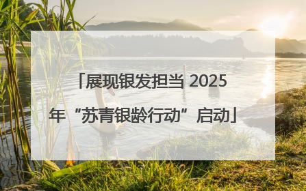 展现银发担当 2025年“苏青银龄行动”启动