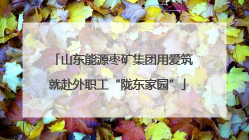 山东能源枣矿集团用爱筑就赴外职工“陇东家园”