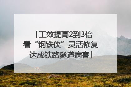 工效提高2到3倍 看“钢铁侠”灵活修复达成铁路隧道病害