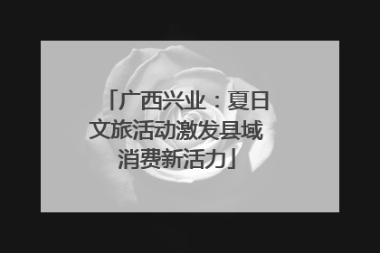 广西兴业：夏日文旅活动激发县域消费新活力