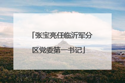 张宝亮任临沂军分区党委第一书记