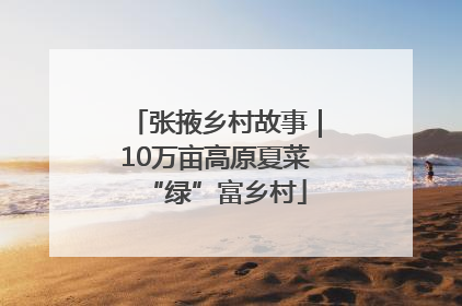 张掖乡村故事｜10万亩高原夏菜“绿”富乡村