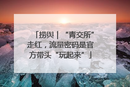 捞舆｜“青交所”走红，流量密码是官方带头“玩起来”
