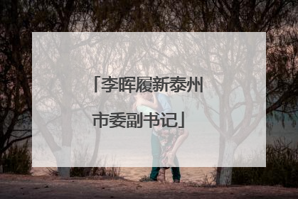 李晖履新泰州市委副书记