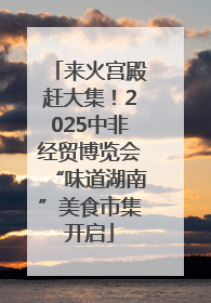 来火宫殿赶大集！2025中非经贸博览会“味道湖南”美食市集开启