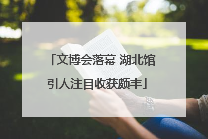 文博会落幕 湖北馆引人注目收获颇丰