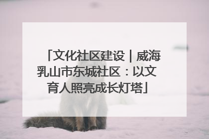 文化社区建设｜威海乳山市东城社区：以文育人照亮成长灯塔