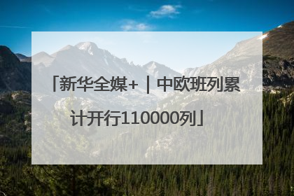 新华全媒+｜中欧班列累计开行110000列