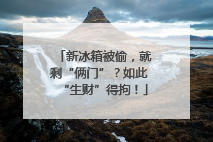 新冰箱被偷，就剩“俩门”？如此“生财”得拘！