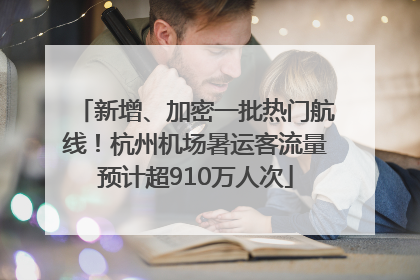 新增、加密一批热门航线！杭州机场暑运客流量预计超910万人次