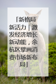新格局 新活力｜激发经济增长新动能，余杭区擘画消费市场新布局