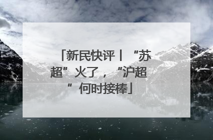 新民快评丨“苏超”火了，“沪超”何时接棒