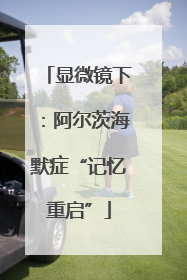 显微镜下：阿尔茨海默症“记忆重启”