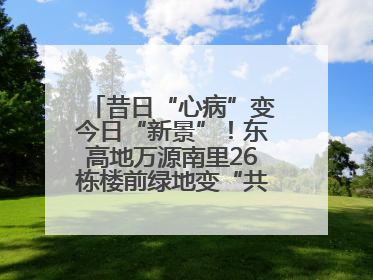 昔日“心病”变今日“新景”！东高地万源南里26栋楼前绿地变“共享花园”