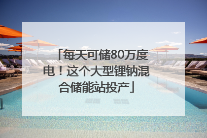每天可储80万度电！这个大型锂钠混合储能站投产