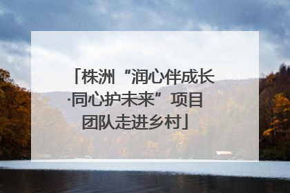 株洲“润心伴成长·同心护未来”项目团队走进乡村
