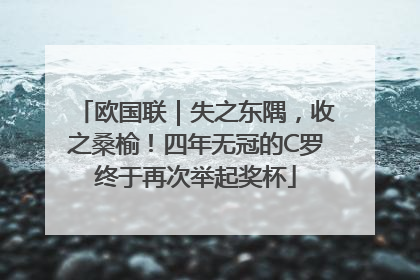 欧国联｜失之东隅，收之桑榆！四年无冠的C罗终于再次举起奖杯