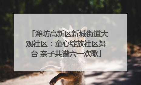 潍坊高新区新城街道大观社区：童心绽放社区舞台 亲子共谱六一欢歌