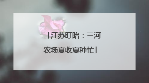 江苏盱眙：三河农场夏收夏种忙