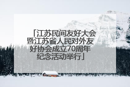 江苏民间友好大会暨江苏省人民对外友好协会成立70周年纪念活动举行