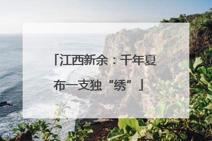 江西新余：千年夏布一支独“绣”