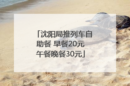 沈阳局推列车自助餐 早餐20元午餐晚餐30元
