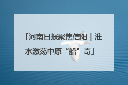 河南日报聚焦信阳｜淮水激荡中原“船”奇