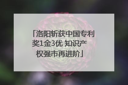 洛阳斩获中国专利奖1金3优 知识产权强市再进阶