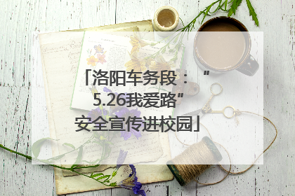 洛阳车务段：“5.26我爱路”安全宣传进校园