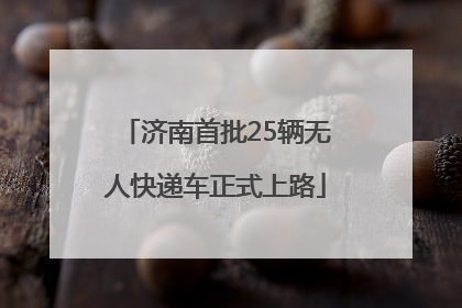 济南首批25辆无人快递车正式上路