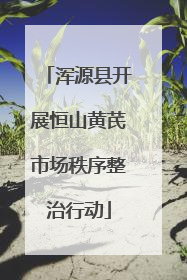 浑源县开展恒山黄芪市场秩序整治行动
